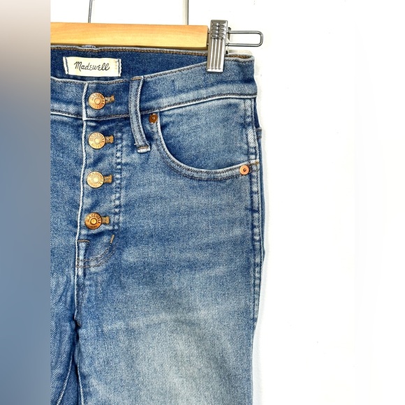 Madewell high rise skinny Jean with button fly in faded denim colour. Size 25 - Picture 3 of 7